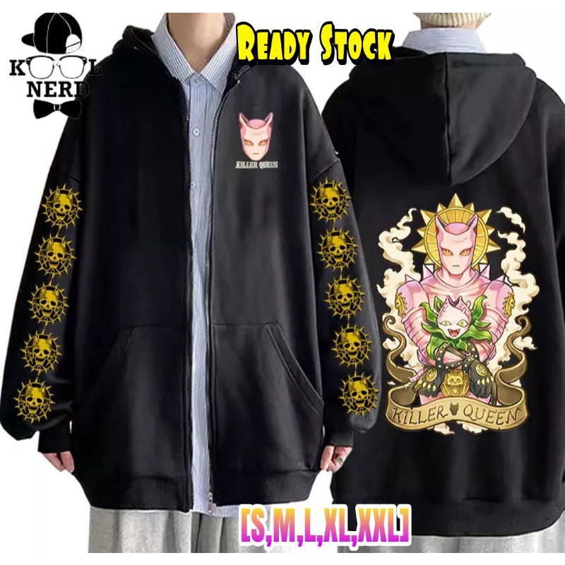 JAKET ZIPPER RESLETING ANIME MANGA JEPANG JOJO'S BIZARRE ADVENTURE PETUALANGAN ANEH JOJO KEREN ~ REA