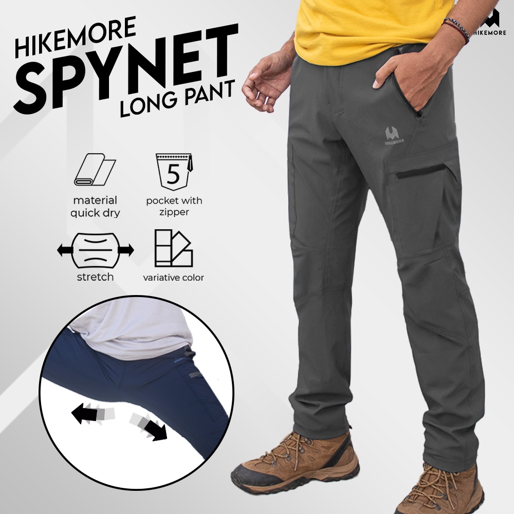 Hikemore Spynet Celana Panjang Gunung Outdoor Cargo Quickdry Dry Fit Stretch Original