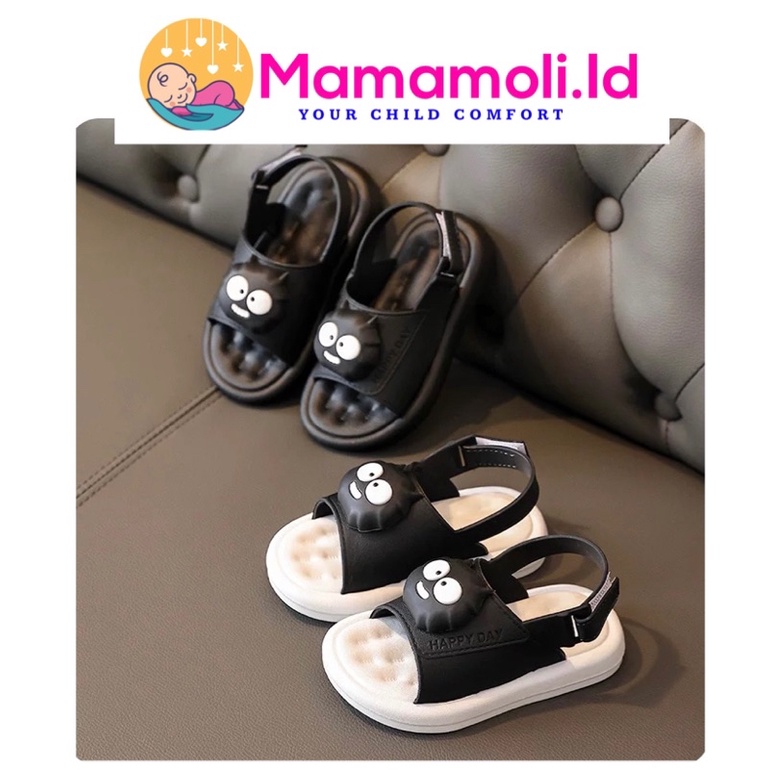 Sandal Anak Laki Laki / Perempuan / Sendal Anak / Sepatu Sandal Happy Day Tali Vecro / Sendal Sepatu Karet Anak Lucu Karakter