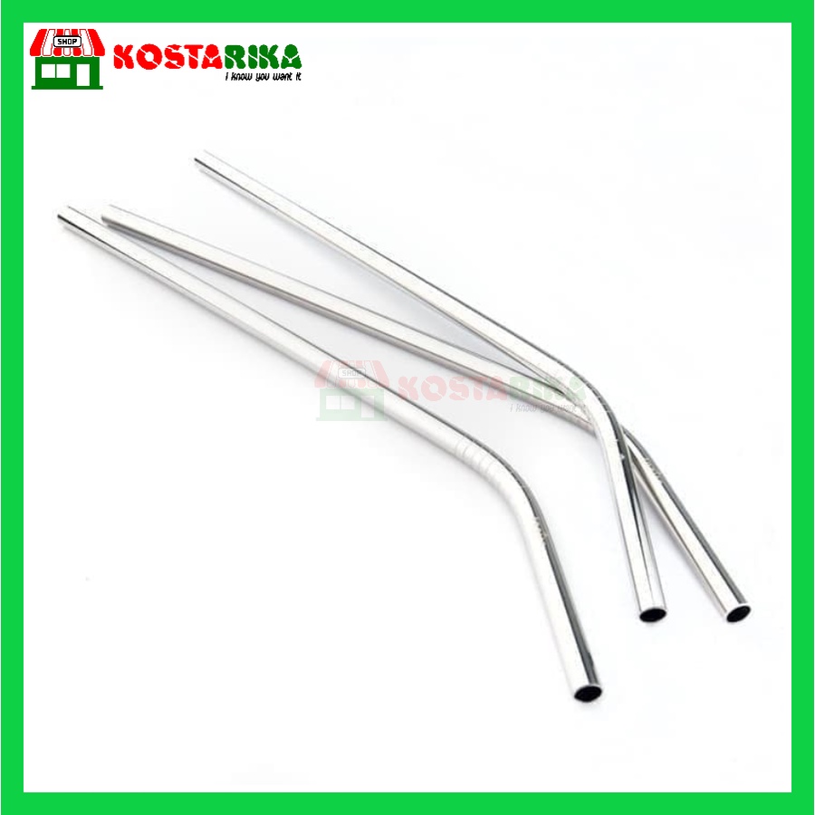 Sedotan Stainless Bengkok Straw Sedotan Besi Lengkung Stanless