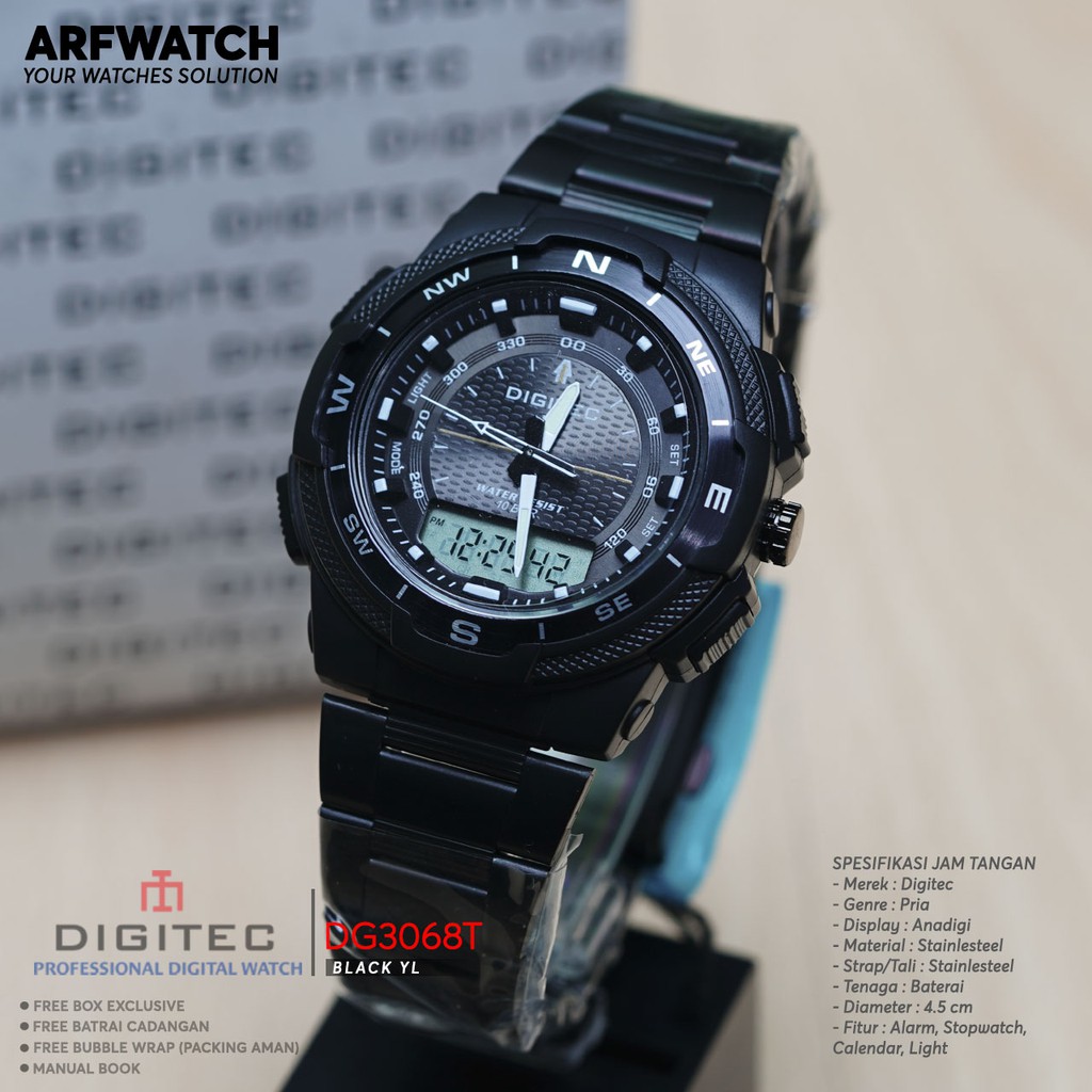 Jamtangan Pria Digital | DIGITEC DG3068T