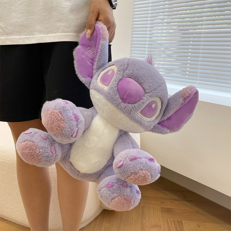 Mainan Boneka Stuffed Plush Stitch Ungu 25 / 30cm Untuk Hadiah Valentine / Ulang Tahun Anak