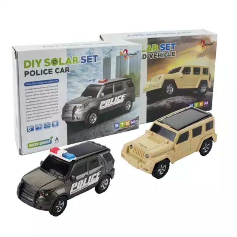 DIY Solar Police Car Kit DIY mobil polisi tenaga matahari mainan solar kit solar toy mobil polisi mo