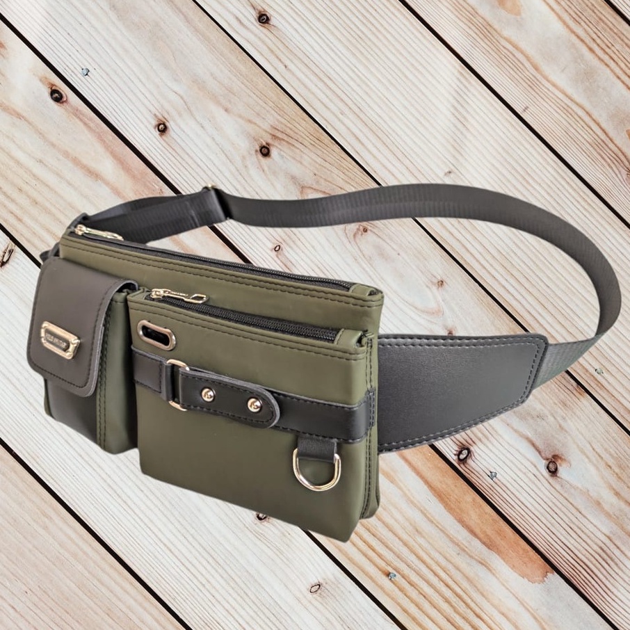 Tas Pria Waist Bag Waterproof Original Polo Amstar Premium Tas Pinggang &amp; Tas Selempang Bahu