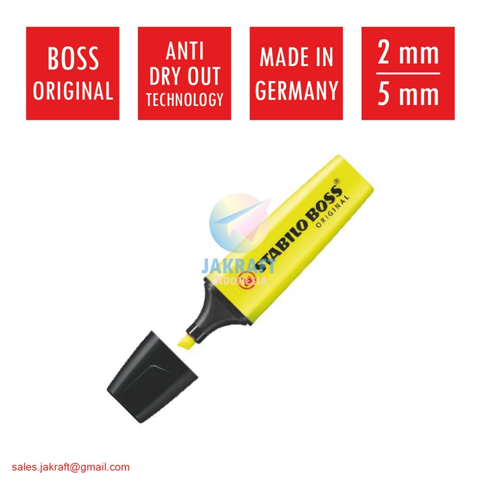 

Highlighter STABILO Boss ORIGINAL Yellow Gelb 70/24 Made in Germany