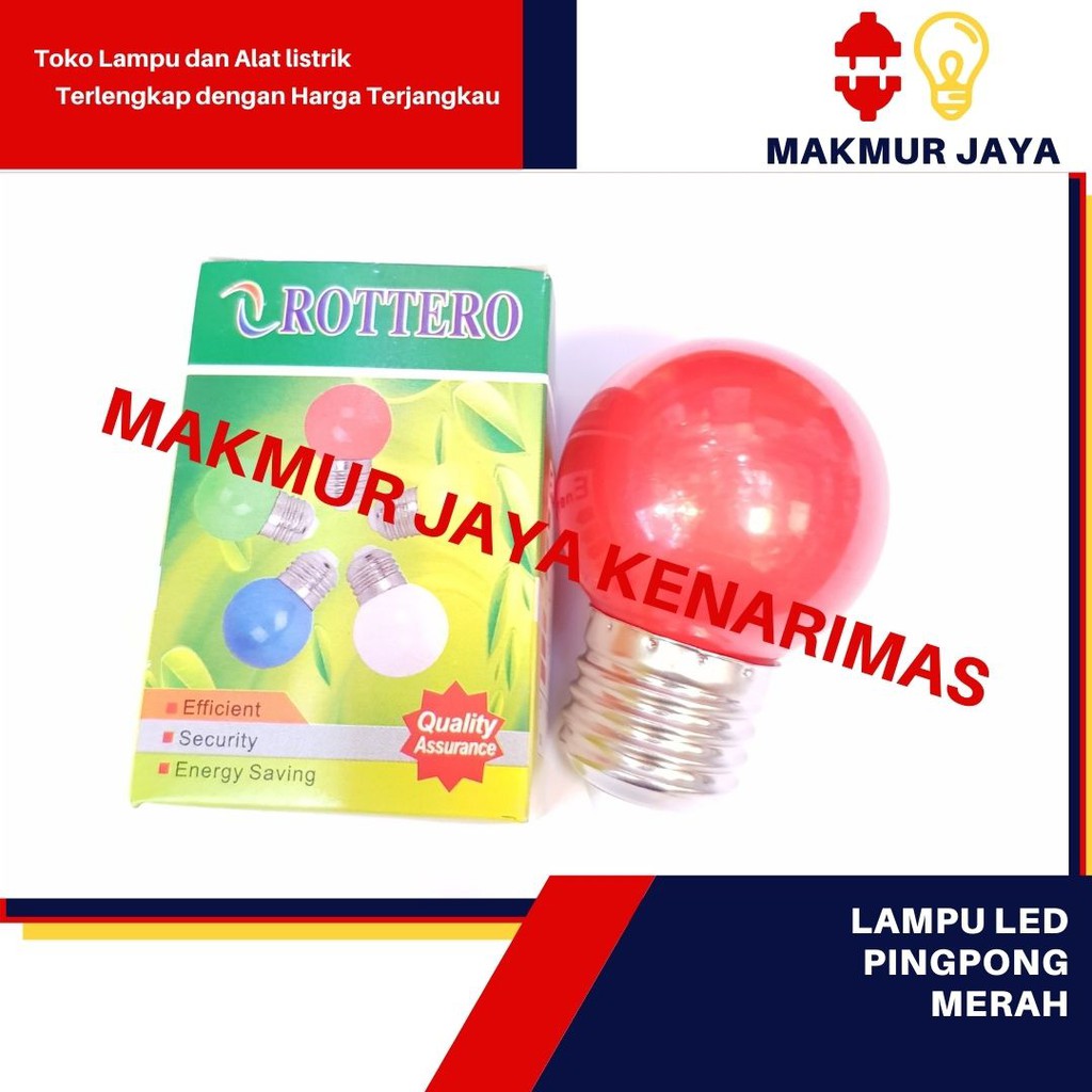 Lampu Bohlam LED Pingpong/Lampu Pingpong LED/Lampu Tidur-Merah