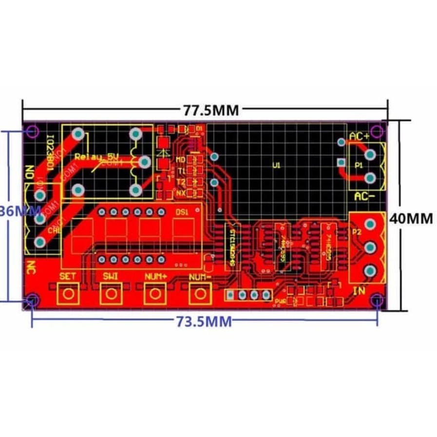 IO23B01 AC 220V Cycle Timer Digital PLC Relay Timer Switch Controller