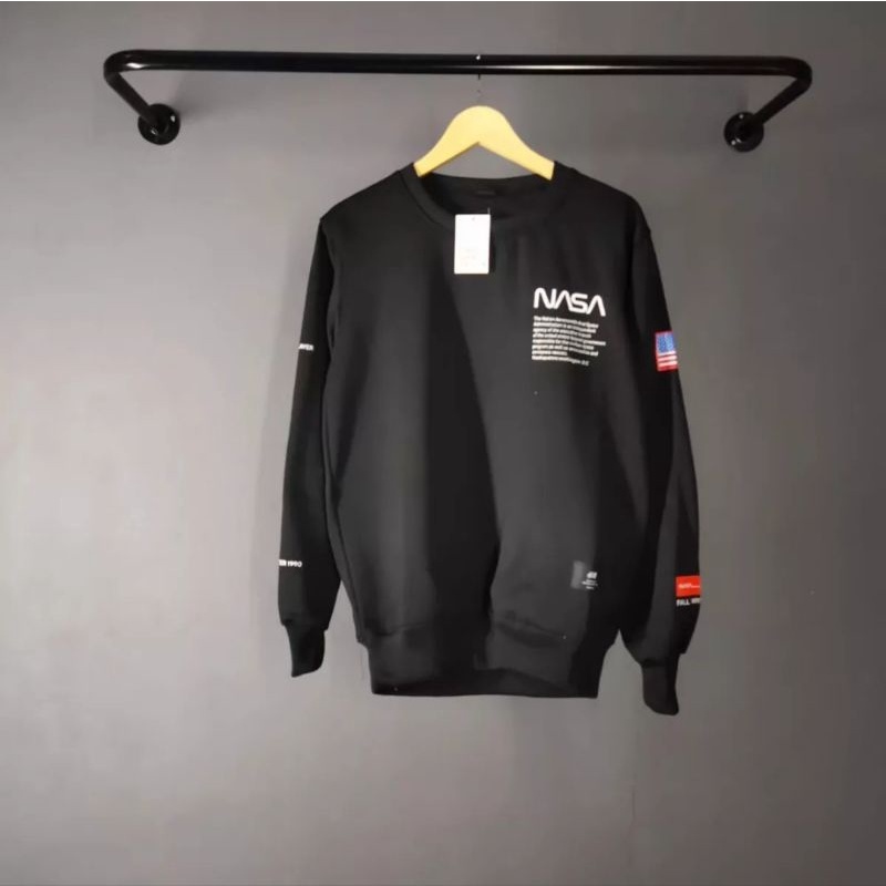 Sweater Crewneck Nasa Unisex Pria dan Wanita