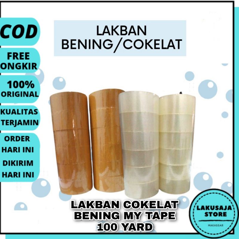 

LAKBAN COKELAT LAKBAN BENING MY TAPE 100 YARD My Tape Indonesia 1 PCS TERBARU MAKASSAR
