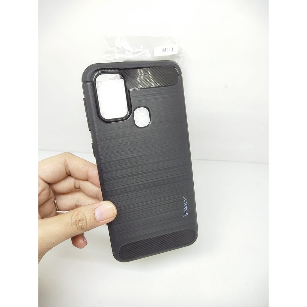 Case Slim Fit Carbon Samsung M31 M315F 6.4 inchi Softshell Fiber Multi Carbon