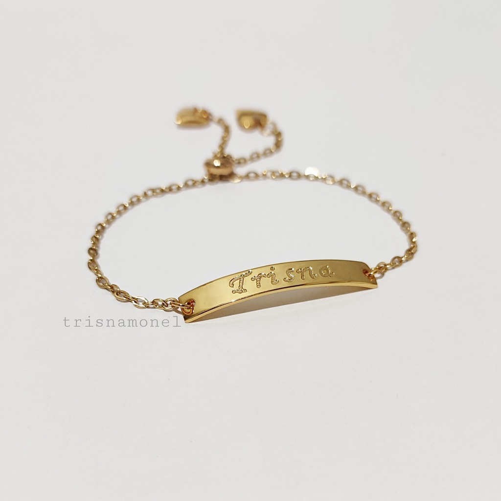 MURAH !!! GELANG UKIR NAMA MOTIF SERUT