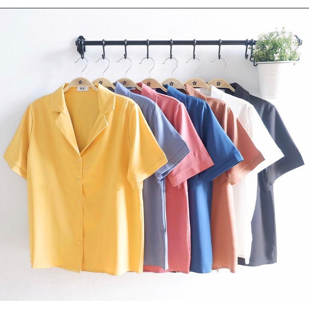 RX FASHION KEMEJA MALVIA BAHAN TWISCONE UKURAN ALL SIZE FIT TO L 1R