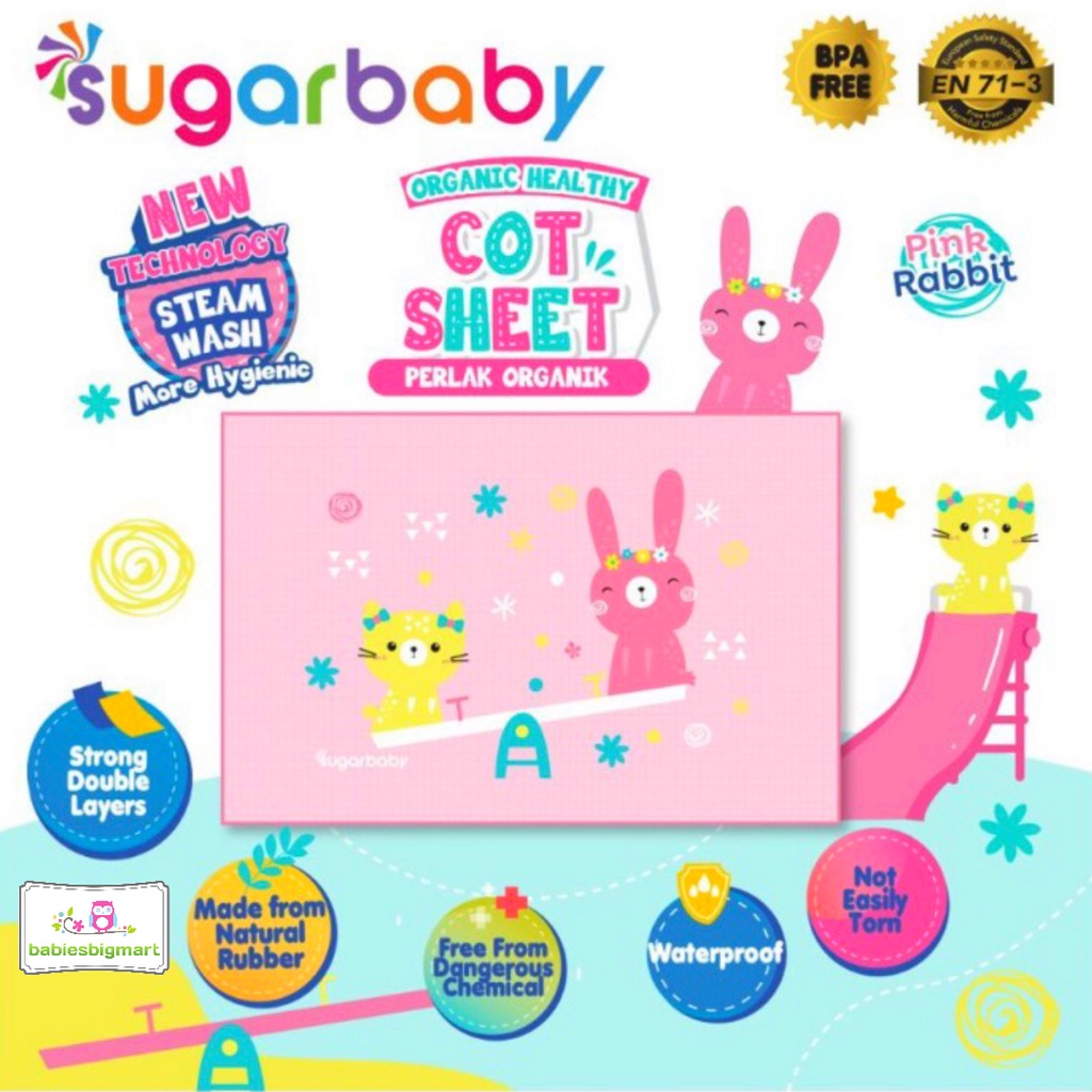 Sugar Baby Organic Healthy Cot Sheet Perlak Organik Sugarbaby RBC