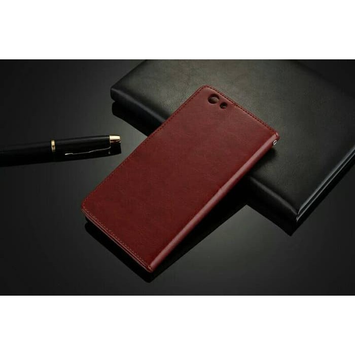 Terbaru  Flip Cover OPPO F1s A59 Wallet Leather Case   Hitam