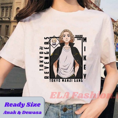 Baju kaos Anime tokyo revengers Manga Mikey Manji Smiley Baji Chifuyu  T shirt Pria Wanita