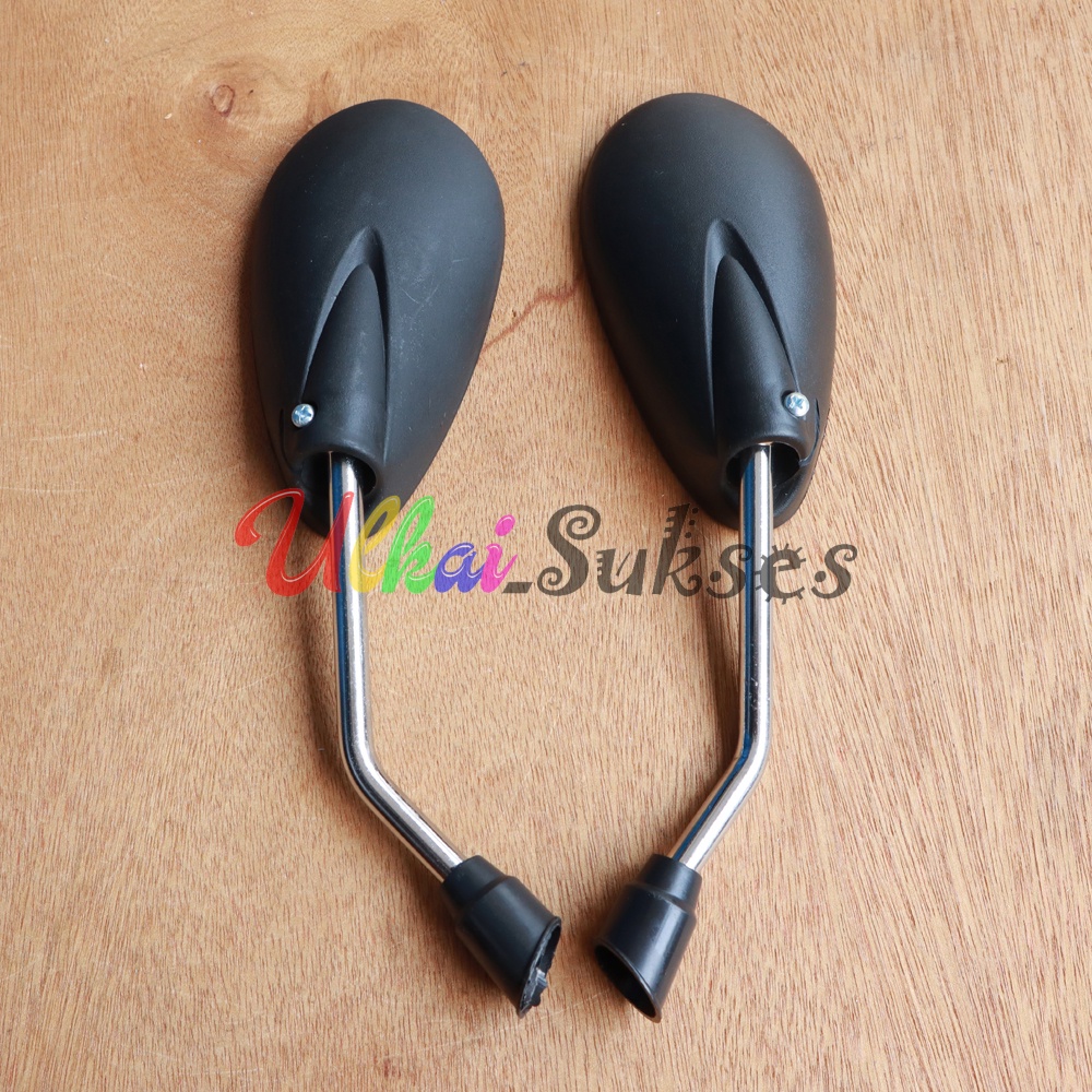 Spion Motor Model Satria Fu Standart Tangkai Crome Drat 14 / 12 Variasi Aksesoris Murah