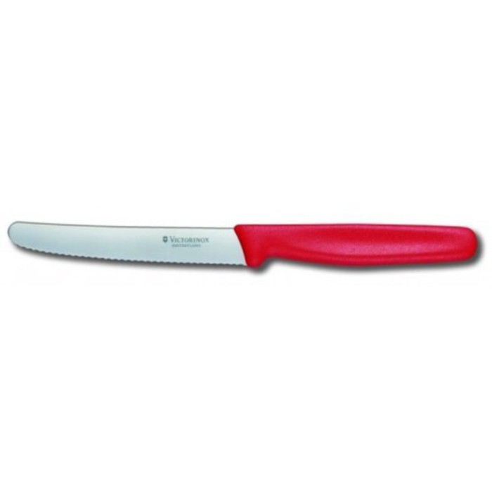 Pisau Pemotong wavy VICTORINOX Tomato Knife 11 cm Swiss Pisau gerigi bagian depan tumpul PROMO