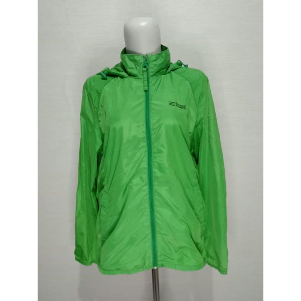 jaket running polham hijau packable
