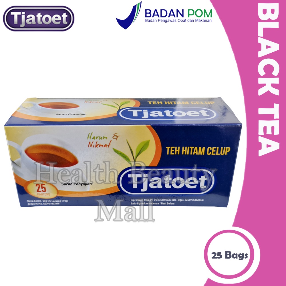 

Tjatoet Black Tea Box = 25 Pcs - Teh Hitam Celup 25Pcs - 2Tang 2 Tang - Catut