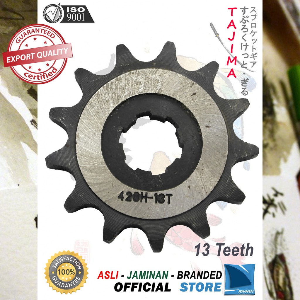 Gigi Tarik 13T ~ 14T KAWASAKI Edge Gir Depan - Front Sprocket Gear TAJIMA