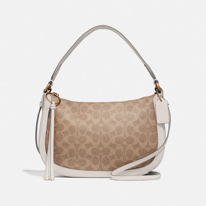 Jual Coach Sutton Crossbody In Signature Canvas Tan Chalk (52577