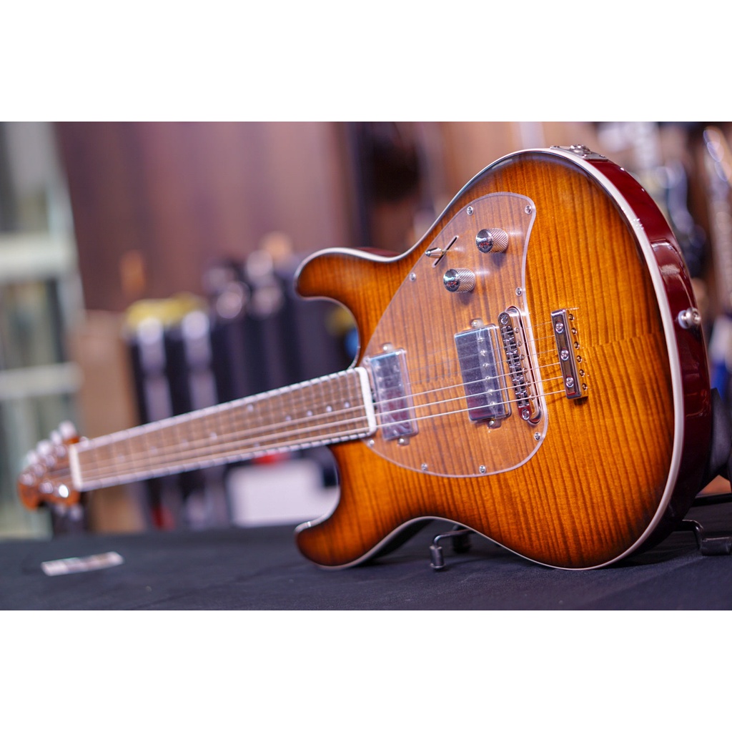 Music Man Steve Morse Hh Ball Family Reserve - Caramel Burst Flame G86051