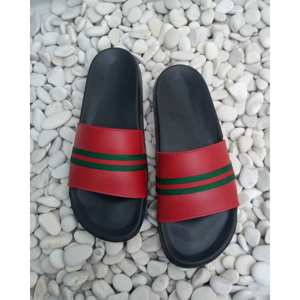 SendaLs Slide/Sandal Slop Urban Bahan Semi Leather Santai Nyaman Jalan NgemalL HangOut-MERAH