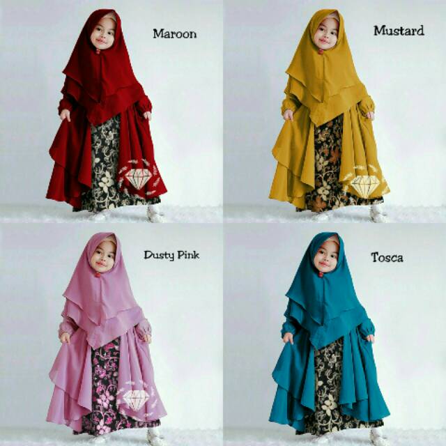 Gamis Quenzy Kids Usia 5th-8th Baju Muslim Anak Perempuan Gamis Anak Perempuan Baju Anak Perempuan