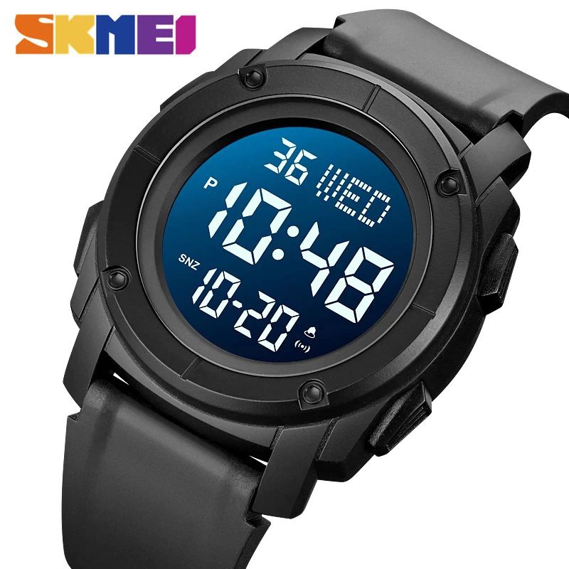 SKMEI 1853 Jam Tangan Pria Digital Chronograph Sport Watch Anti Air Tali Rubber WATCHKITE WKOS