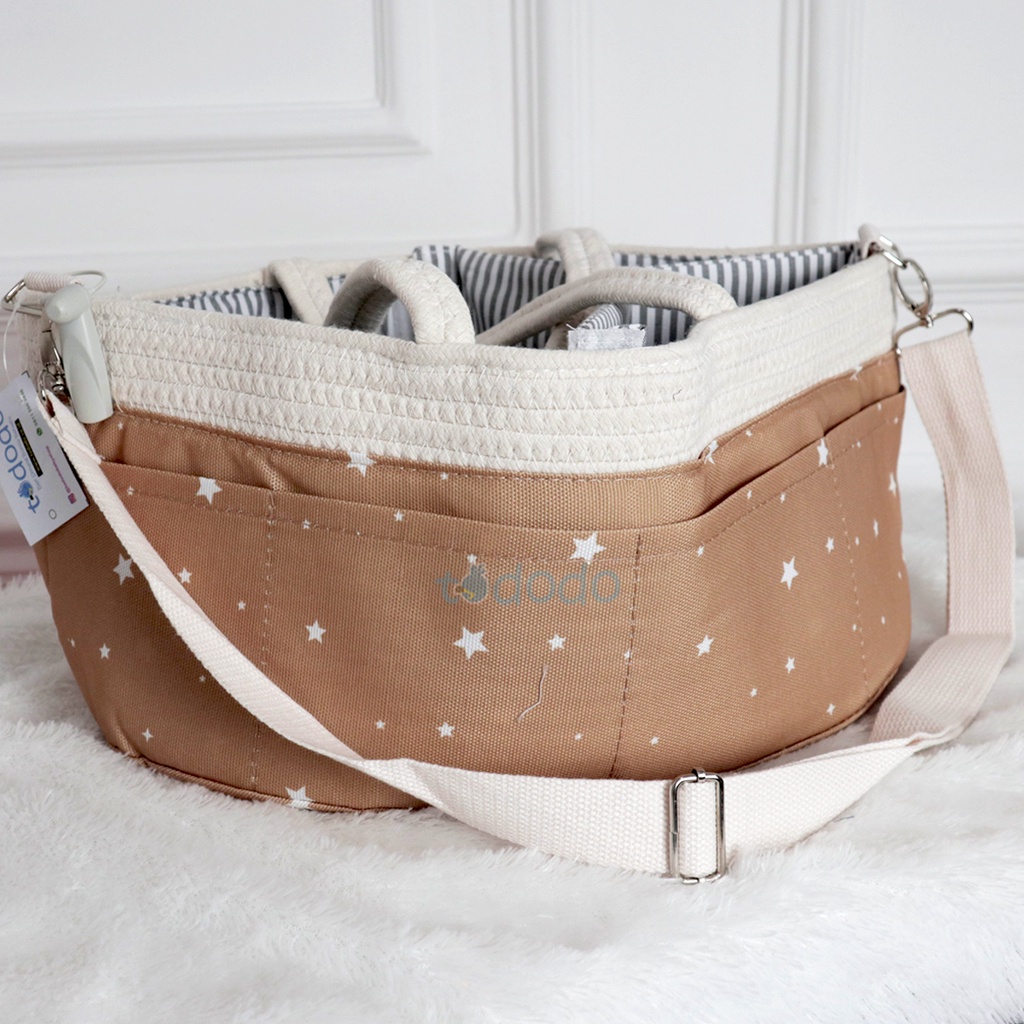 Caddy Bag Cotton Rope Tas Perlengkapan Bayi  Diaper Bag Organizer Travelling / Tas Popok Peralatan Bayi