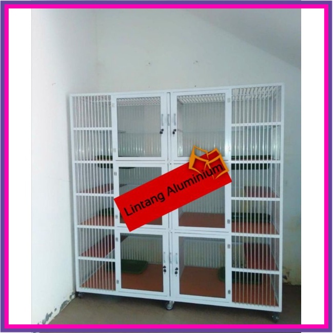 Kandang Kucing Aluminium 6 Kamar Minimalis