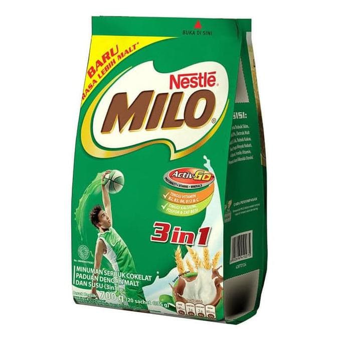

MILO 3 IN 1 COKLAT 20X35GR PACK