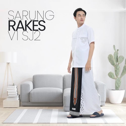 Sarung Rabbani Palestine Rakes Putih Hitam