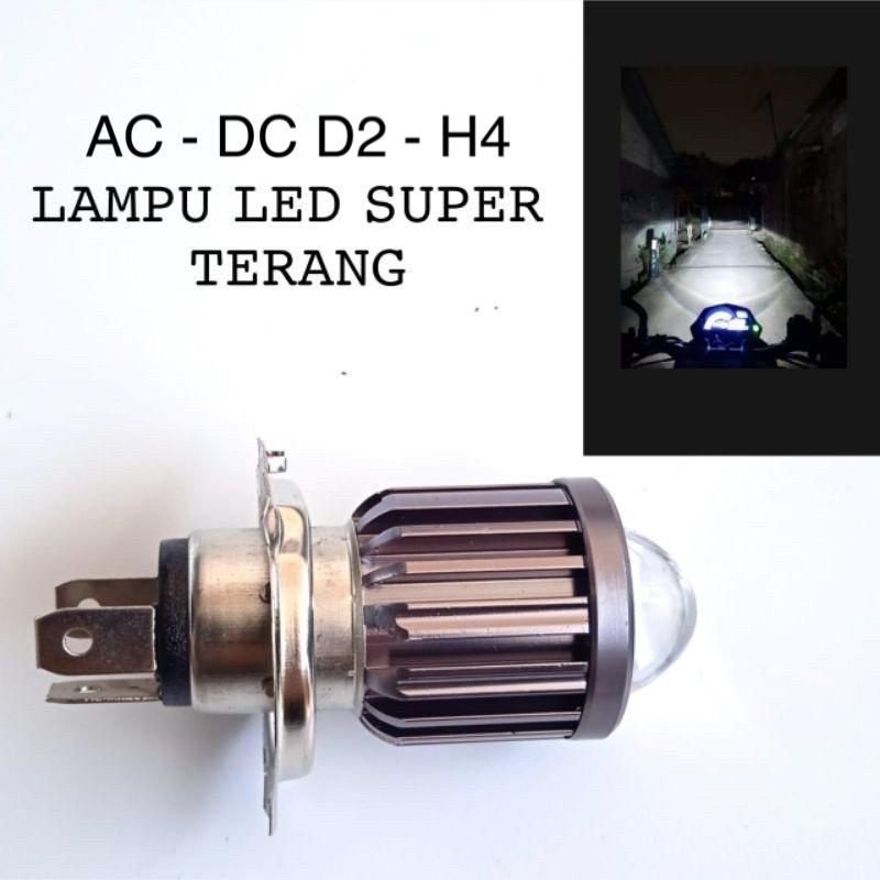 Bohlam/Lampu Depan H4 Led Putih - Kuning Untuk Vixion, Byson, ninja, CB 150R Old dll