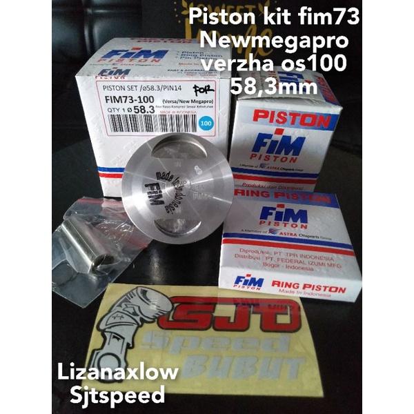 piston kit fim new megapro os 100 seher verzha fim73