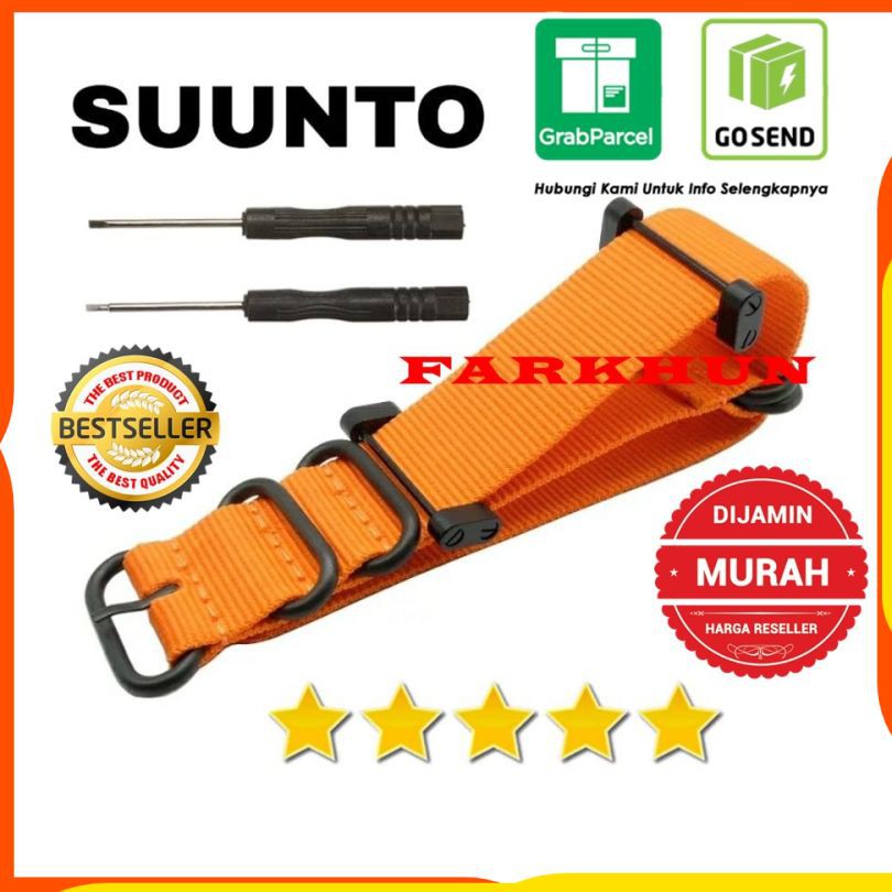 STRAP SUUNTO CORE ORANGE CANVAS BAND TALI JAM TANGAN TRAVERSE ESSENTIAL NYLON ZULU KANVAS