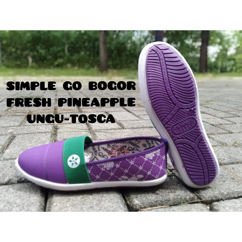 SEPATU WANITA SLIP ON FRESH WORLD STAR UKURAN 36-40