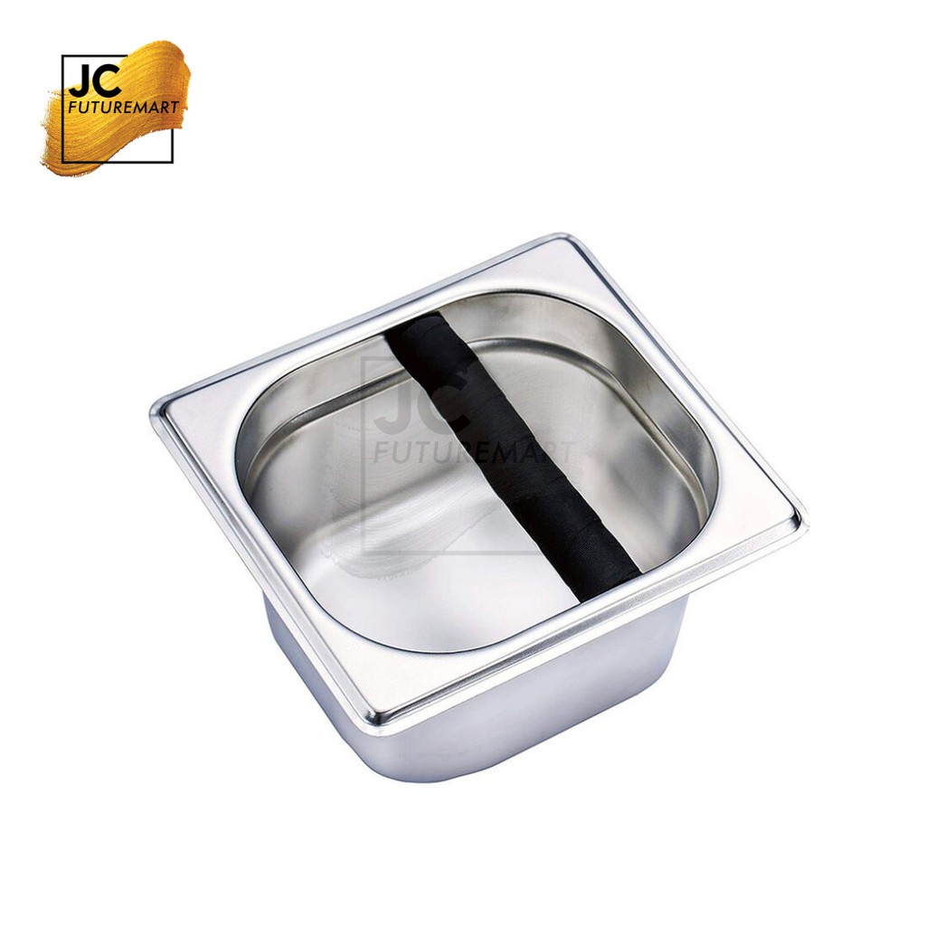 KNOCK BOX STAINLESS STEEL T10cm &amp; T15cm| TEMPAT SAMPAH KOPI ESPRESSO