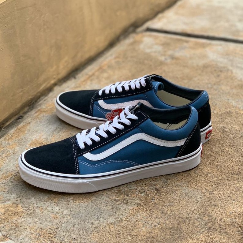 [BNIB] SNEAKERS VANS OLDSKOOL NAVY/BW/Port Royale White GLOBAL SEPATU-8