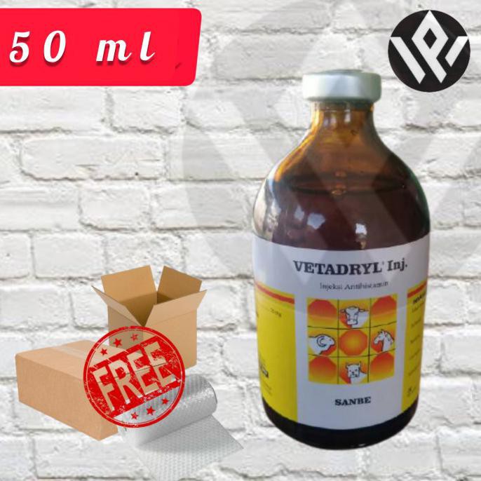 Jual Ready Oke] Vetadryl 50 Ml Antihistamine Antialergi Obat Hewan