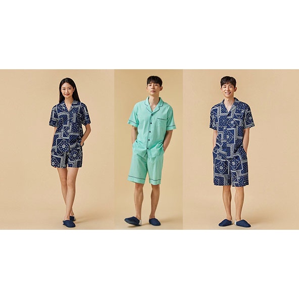 Jaju Cotton Rayon Pajamas Mix Set Unisex | Baju Tidur Unisex