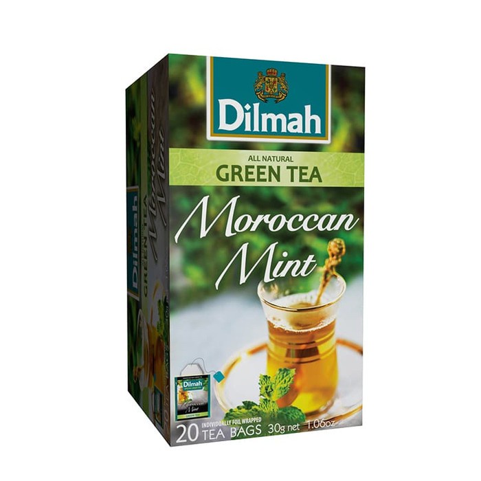 

teh-daun- dilmah moroccan mint tea - teh celup - envelope 20s -daun-teh.