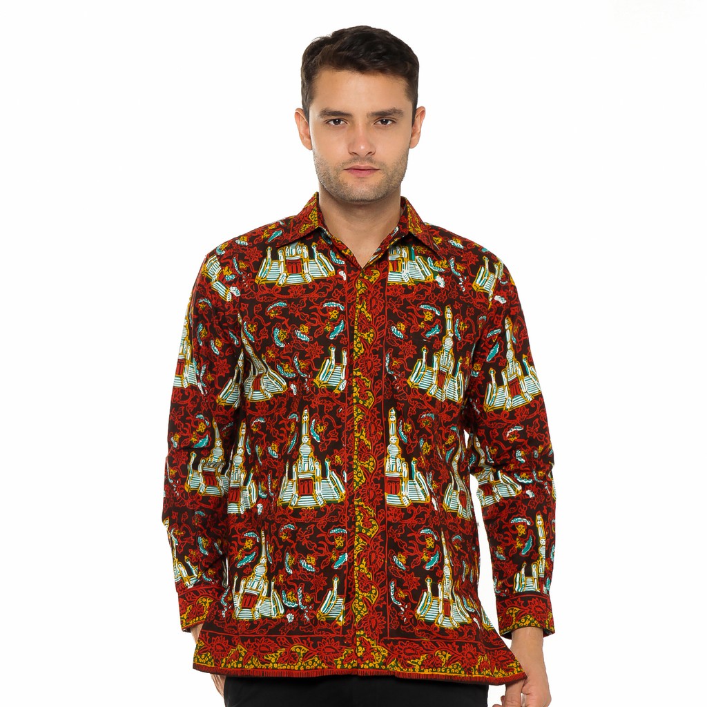 Kemeja Batik Pria Asli Jambi Hitam Berkualitas - Zallatra LT3