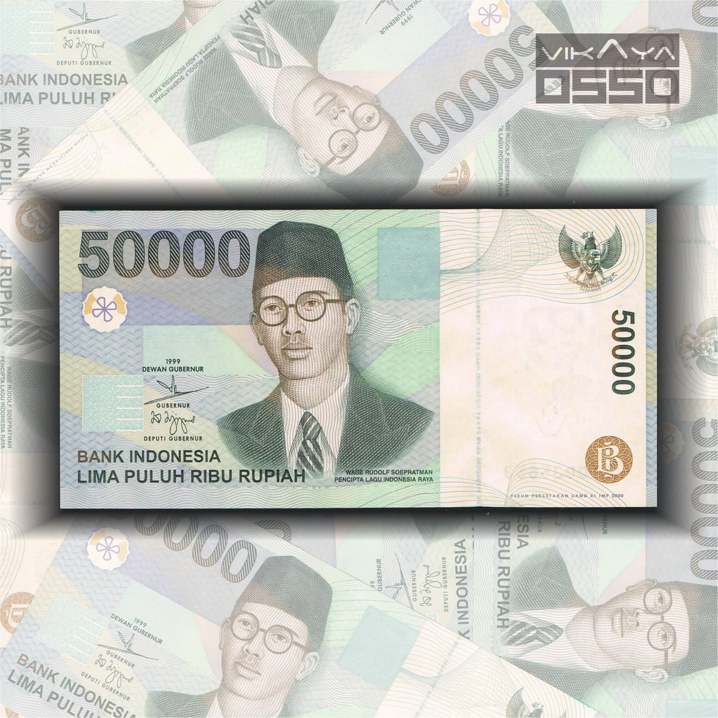 [TP550] Uang Lama Pecahan 50000 Rupiah WR Soepratman Tahun 1999