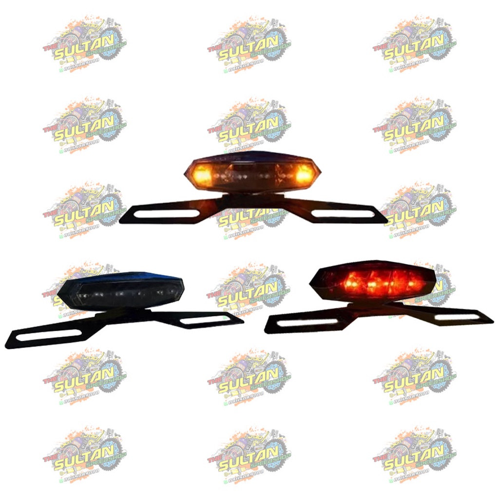 LAMPU STOP LED 3 IN 1 + DUDUKAN PLAT NOMOR UNIVERSAL TAD