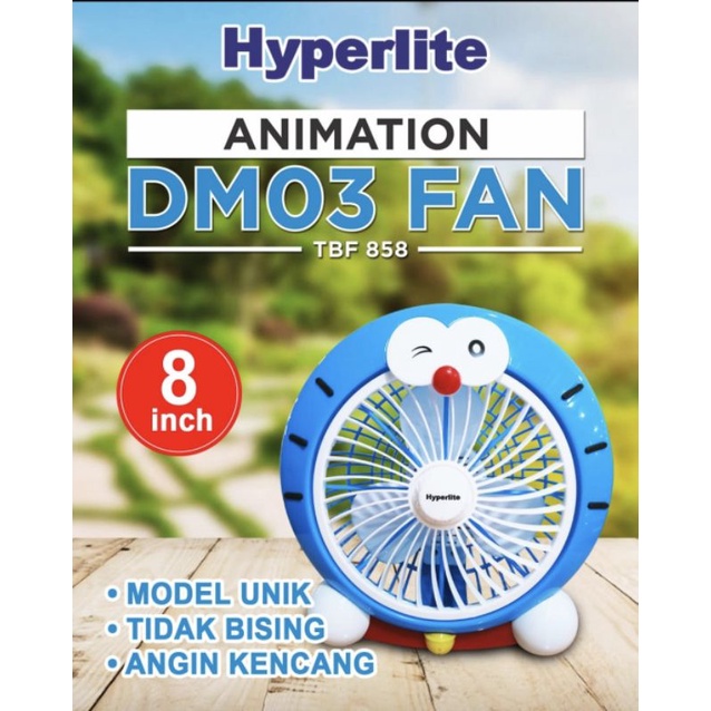 Arashi Hyperlite Animation Kipas Angin 8inch Doraemon DM 03 Desk Fan Karakter