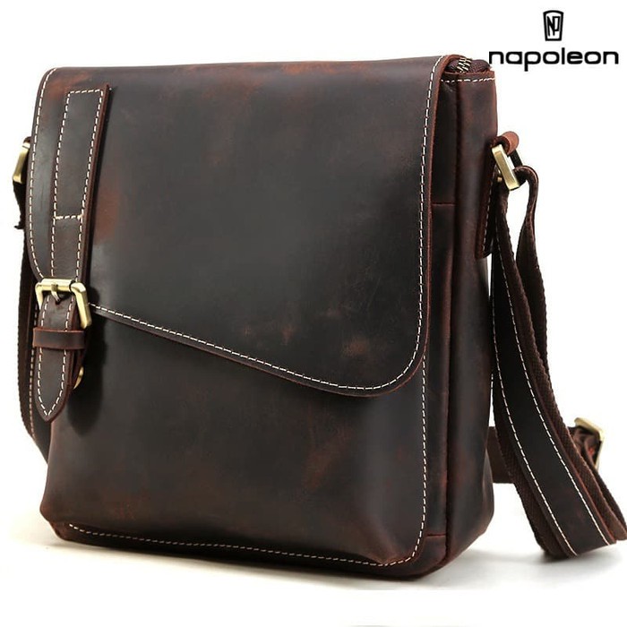 Tas Selempang Kulit Asli Crazy Horse Leather - TIGER by Napoleon