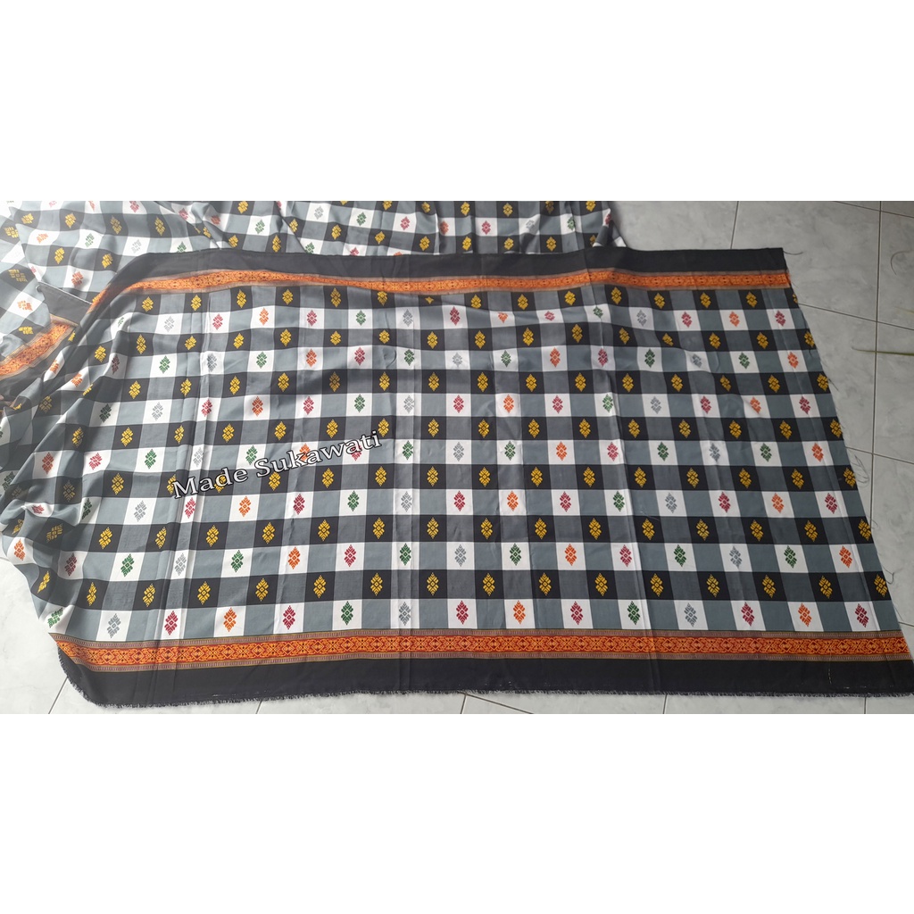 (Bukan sarung) Kain meteran kotak catur poleng bali motif meteran lebar 110cm