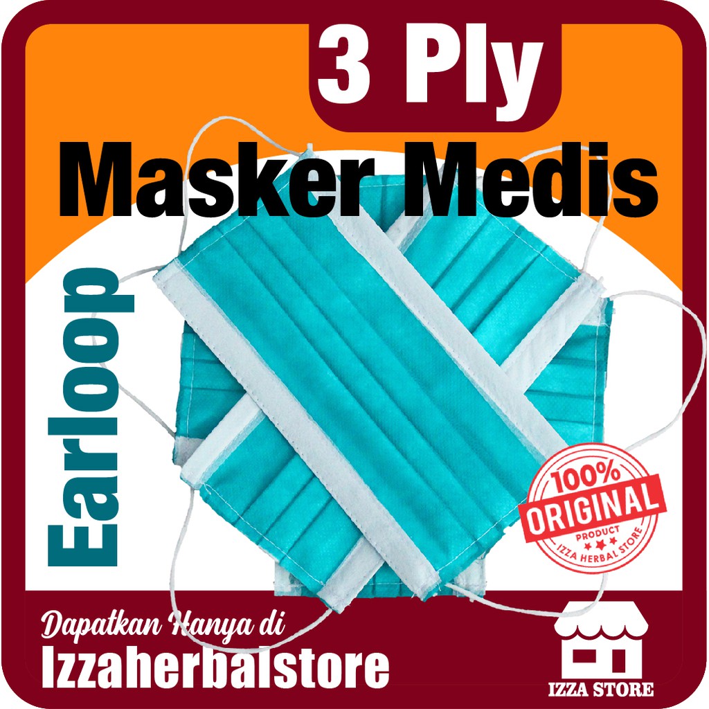 MASKER 3 Ply MEDIS Earloop (harga per box pax)