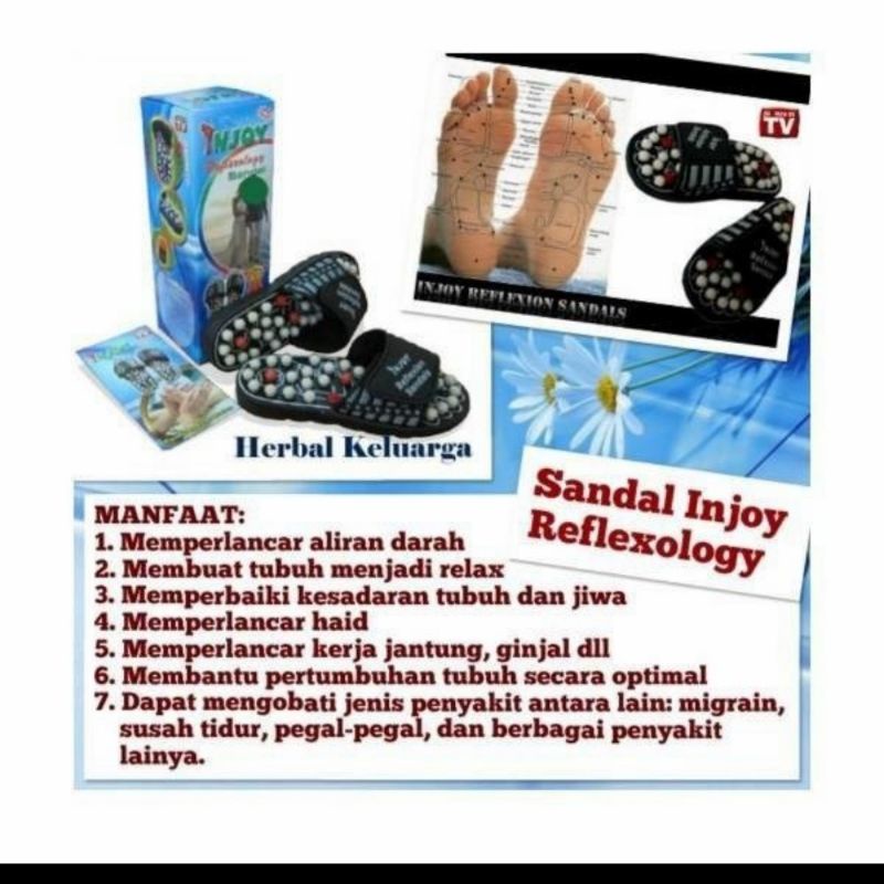 Sandal Terapi Kesehatan Sendal Terapi Rematik Alas Kaki Akupuntur INJOY